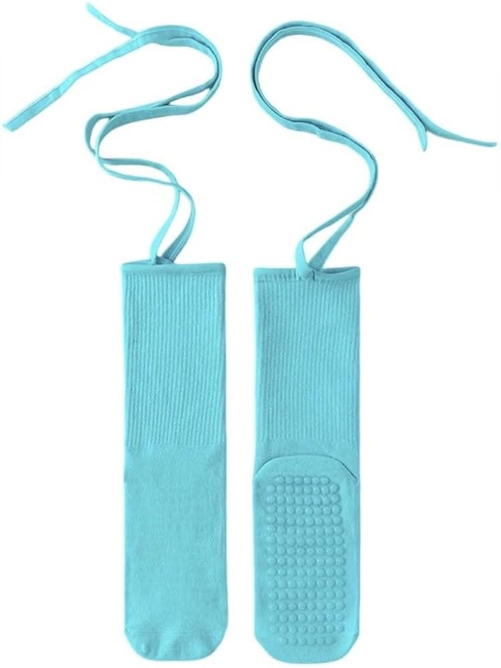 3pairs Cute Pilates Grip Socks Non Slip Long Pilates Socks with Grips for